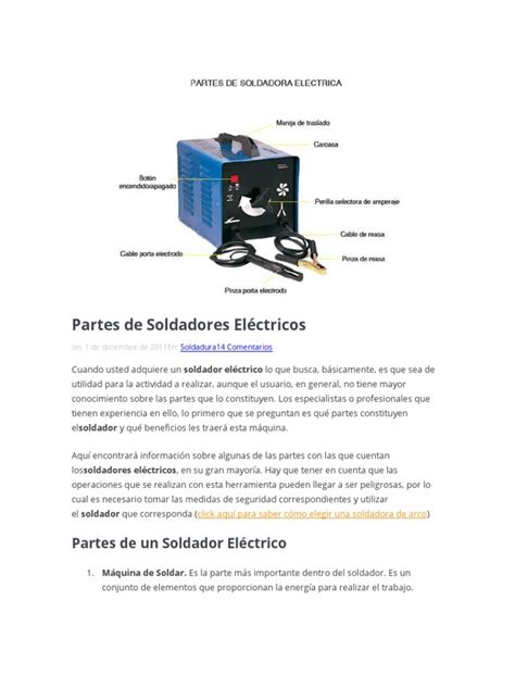 partes de soldadores electricos